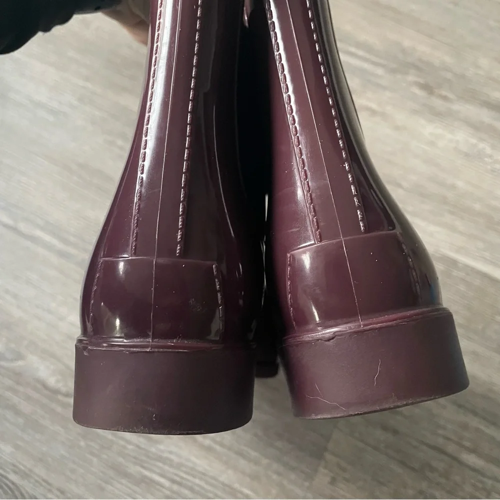 Sam Edelman Tinsley Chelsea Rain Boot Plum 6